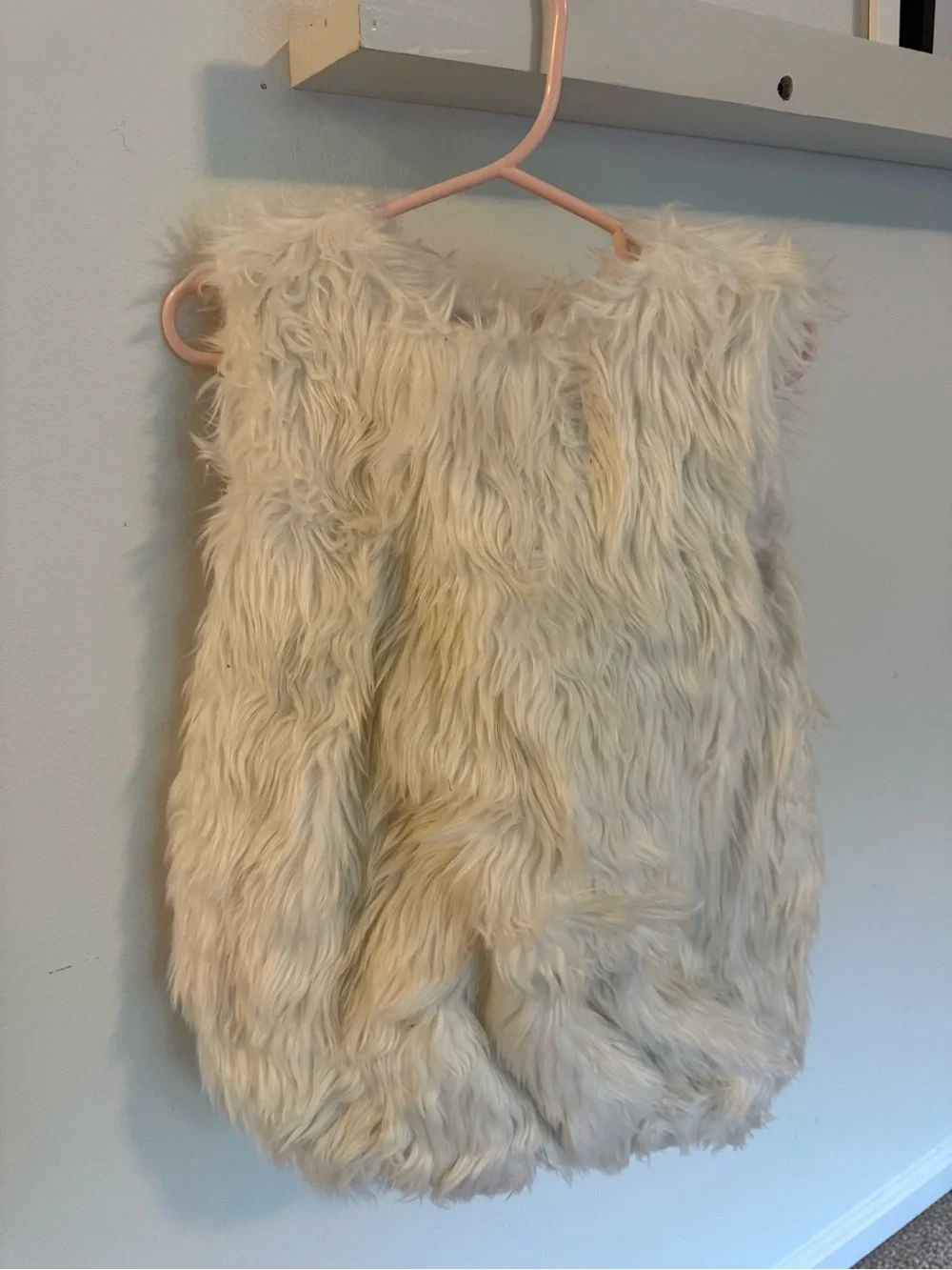 Pottery Barn Kids White Furry Cat Costume